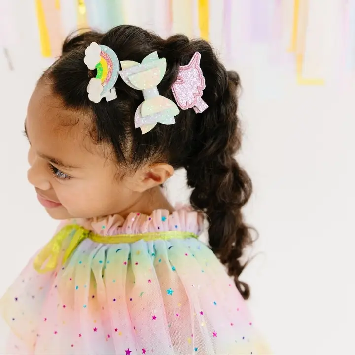 Unicorn Rainbow Clip Set - Kids Hair Clip Set