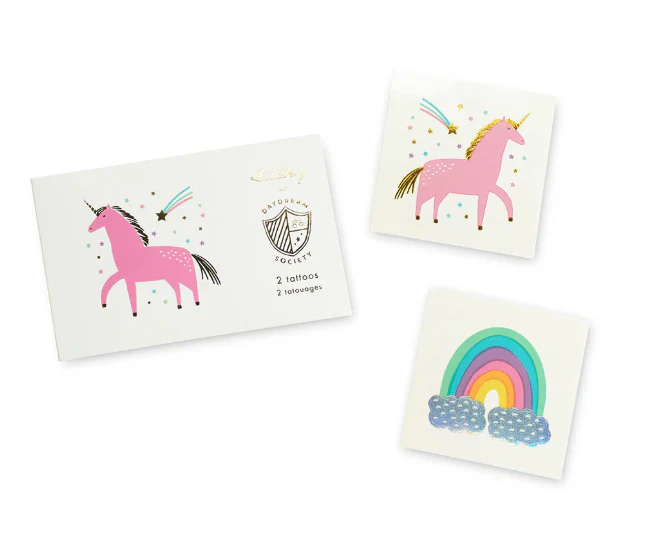 Unicorns + Rainbows Temporary Tattoos - 2 Pk.