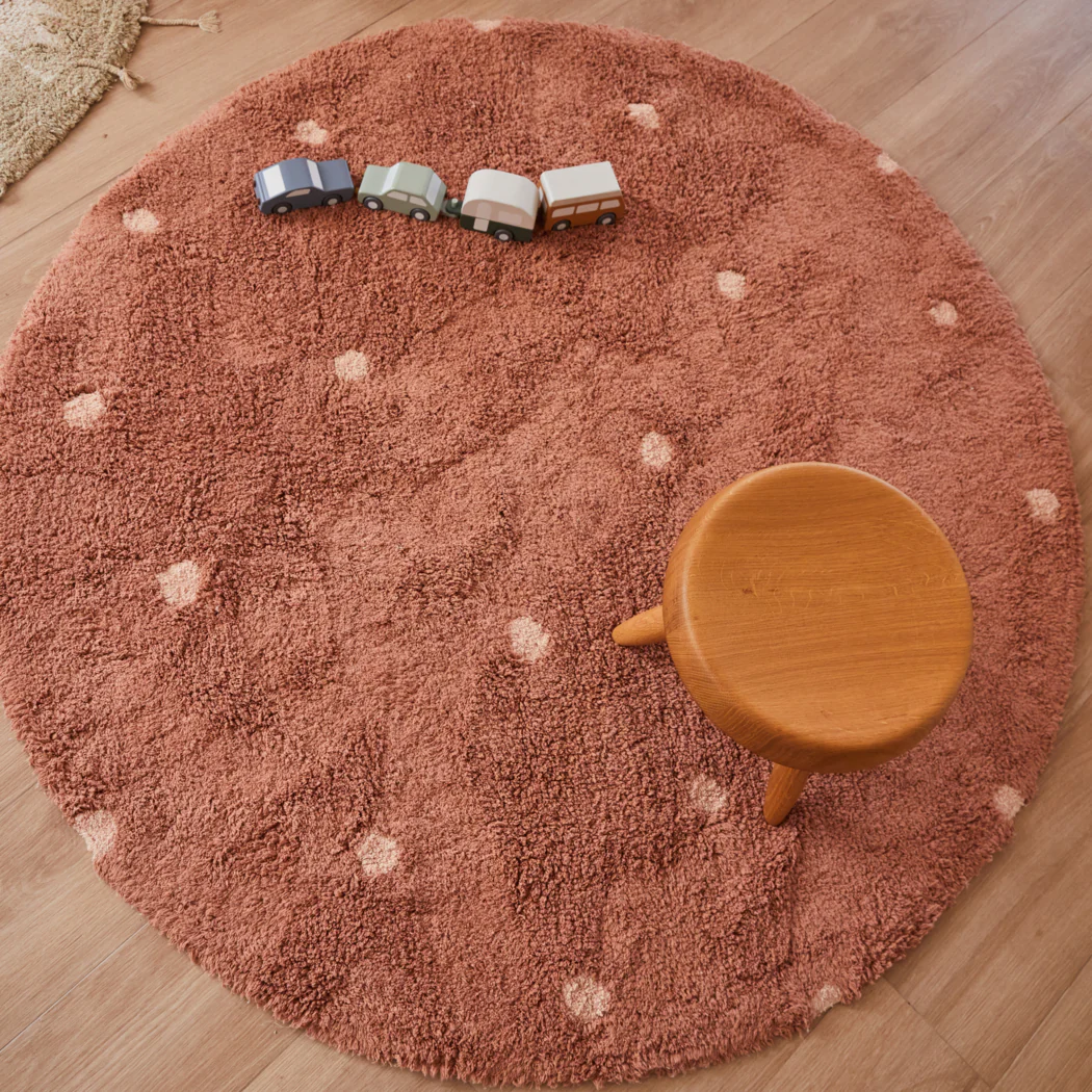 Washable rug Round Dot  Chestnut - Image 6